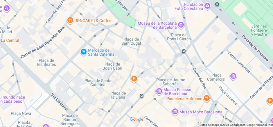 Mapa de la ubicación de La Bona Sort, en Carrer dels Carders, 12, 08003 Barcelona